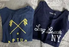 babyGAP ネイビー ロゴ入り Tシャツとタンクトップ　まとめ売り