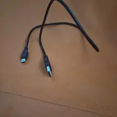 USB-A to USB-B 充電ケーブル 黒