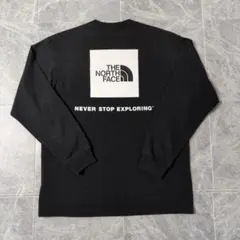 ザノースフェイス ロングスリーブバックスクエアロゴティー NT82131ブラック