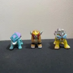 ポケモンキッズ【スイクン・エンテイ・ライコウ】ソフビ指人形