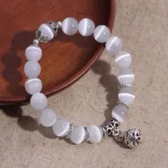 新品 レディース ブレスレット ホワイトビーズ 「ゴムブレス」「フリーサイズ」