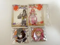 鬼滅の刃 宅麺 コラボ 伊黒小芭内 甘露寺蜜璃 おばみつ クリアカード 缶バッジ