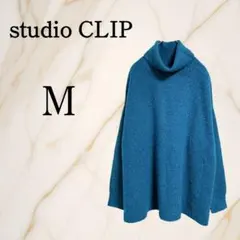 スタディオクリップ【M】タートルネックオーバーサイズニット 羊毛 アルパカ 厚手