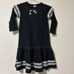 デニム&ダンガリー デニムアンドダンガリー ブラック長袖ワンピース 130cm