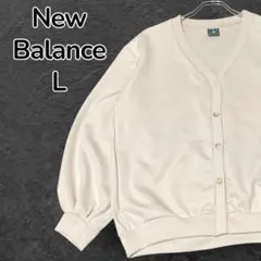 【訳あり品】New Balance カーディガン THE CITY アイボリーL