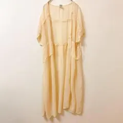 一点物✨️Time & Tru シフォン製 カーディガン ロング ベージュ