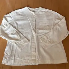 無印　コットンシャツ　L