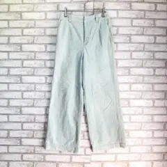 BAYFLOW ベイフロー　コーデュロイパンツ　水色　ワイド　ウエストゴム　L