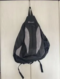 美品】Champion チャンピオン ワンショルダーバッグ 黒×グレー