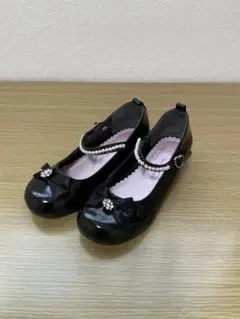 Any fam フォーマルシューズ 黒 女の子 21cm