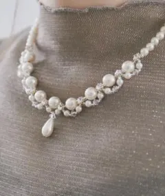 パール＆ビジュー パーティーネックレス