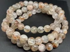 訳あり3本セット　フォリエーテッドマイカインクォーツ　ブレスレット　7ミリ台