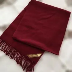 100% Cashmere バーガンディマフラー イングランド製