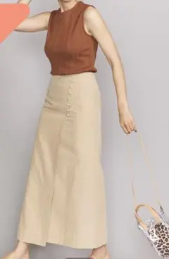 Iライン　ラップスカート　マキシ丈