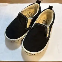 VANS ブラック スリッポン　バンズ18cm キッズ