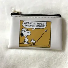 SNOOPY スヌーピーミュージアム フラットミニポーチ 黄色