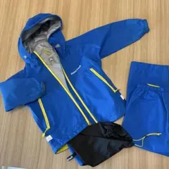 mont-bell レインスーツ 上下セット 青　100