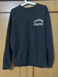 Champion ブラック スウェット トレーナー