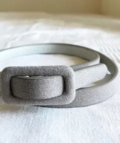 ☆新品未使用☆ グレー スエード風 フリーサイズベルト