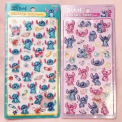 スティッチ&エンジェル　ボンボンドロップシール　2点セット