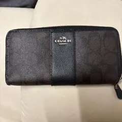 COACH レザー長財布 ブラウン ブラック