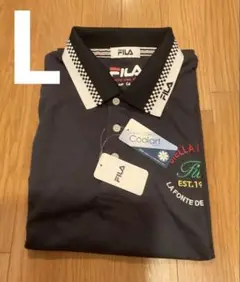 FILA ネイビー 長袖ポロシャツ L ゴルフ スポーツ 美品