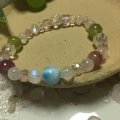 ◉ラリマー と人気ストーンのhappyブレス