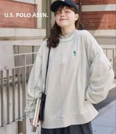 U.S. POLO ASSN. 配色オーバーサイズスウェット　プルオーバー