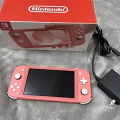 Nintendo Switch Lite ピンク 本体 充電器付き カセット付き - メルカリ