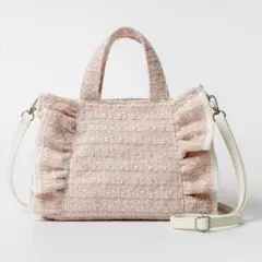 JILL by JILL STUART ツイードフリルバッグ PINK ver.