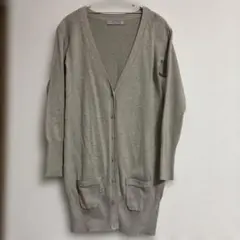 ZARAベージュVネック ニットカーディガンM