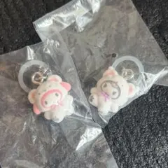 サンリオ ガチャガチャ ふわふわスノー めじるしアクセサリー マイメロ クロミ