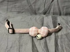 犬猫用　ギンガムチェックリボン首輪