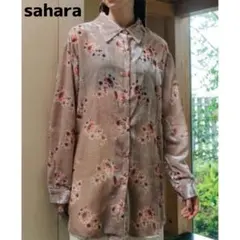 sahara　Velvet Over Shirt　flower print