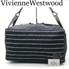 【美品】ヴィヴィアン ハリスツイード コラボ ボストンバッグ 旅行カバン 紺色