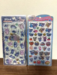 プチドロップシールスティッチとうるちゅるんポップシールエンジェルブルー