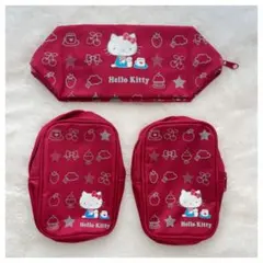 【未使用】平成レトロ ハローキティ ポーチ 3点セット 2003年製