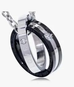 Napistネックレス/ダブルリング サージカルステンレス 金属アレルギー対応