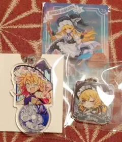 東方Project 百均 アクリルキーホルダー クリアカード 霧雨魔理沙