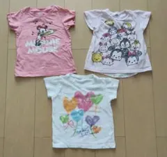 Tシャツ 3枚セット　ミニー　ディズニー　ツムツム　100