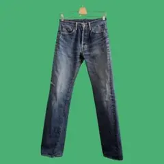 【超特価】ドゥニーム ブルー系 セルヴィッチ ストレートデニム パンツ ジーンズ