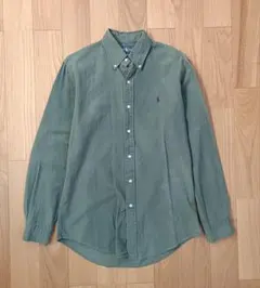 Ralph Lauren　Custom　fit オリーブ　シャツ　コットン　S