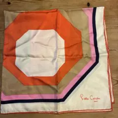 Pierre Cardin 幾何学模様 シルクスカーフ