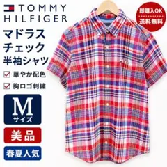 美品 トミーヒルフィガー チェック半袖シャツ M TOMMY HILFIGERのサムネイル