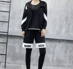 トレーニングウエアレディーススポーツウェア上下ヨガウェアランニングウェア吸汗速乾