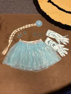 【傷汚れあり】ハロウィン　アナ雪　エルサ風小物　8点セット　子ども向け