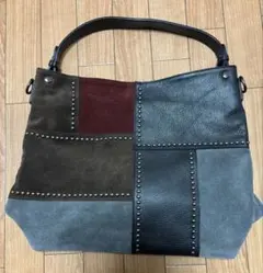 新春セール！！本革パッチワークショルダーバッグ