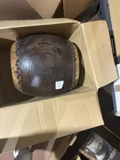 【存在感抜群】平太鼓 和太鼓 約40cm 木製胴 黒鋲 金具付き 年代物 和楽器 存在感抜群】平太鼓 和太鼓 約40cm 木製胴 黒鋲 金具付き 年代物 和