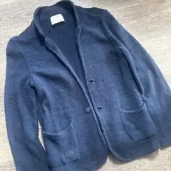 ZARA ネイビー ニット ジャケット