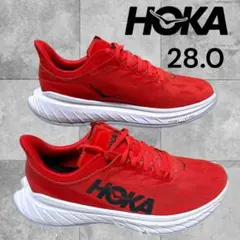 HOKA ONE ONE CARBON X 28cm レッド ホカオネオネ 厚底